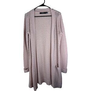 Veto Moda Long Knitted Cardigan EUC Cream in Color Size Large